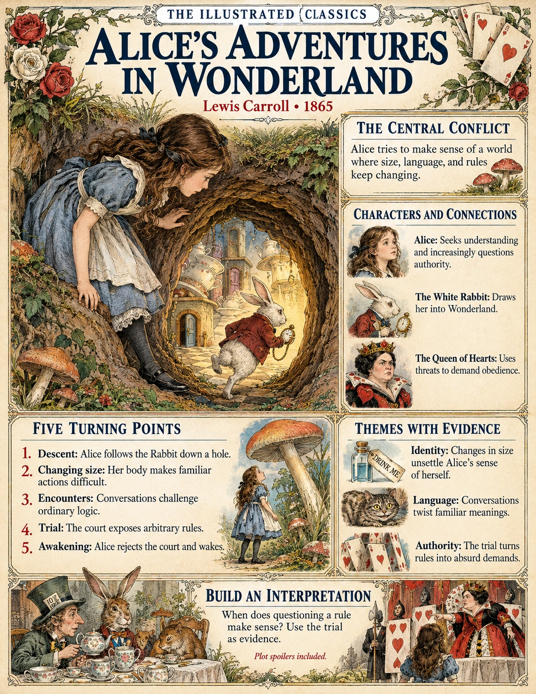 Alice’s Adventures in Wonderland illustrated story guide